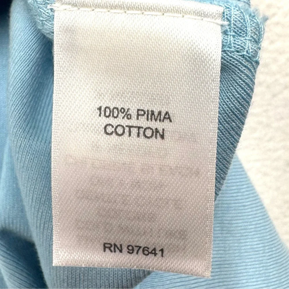J. Jill Perfect Pima Forward Seam Tunic Women's Small Light Blue Long Sleeve Top